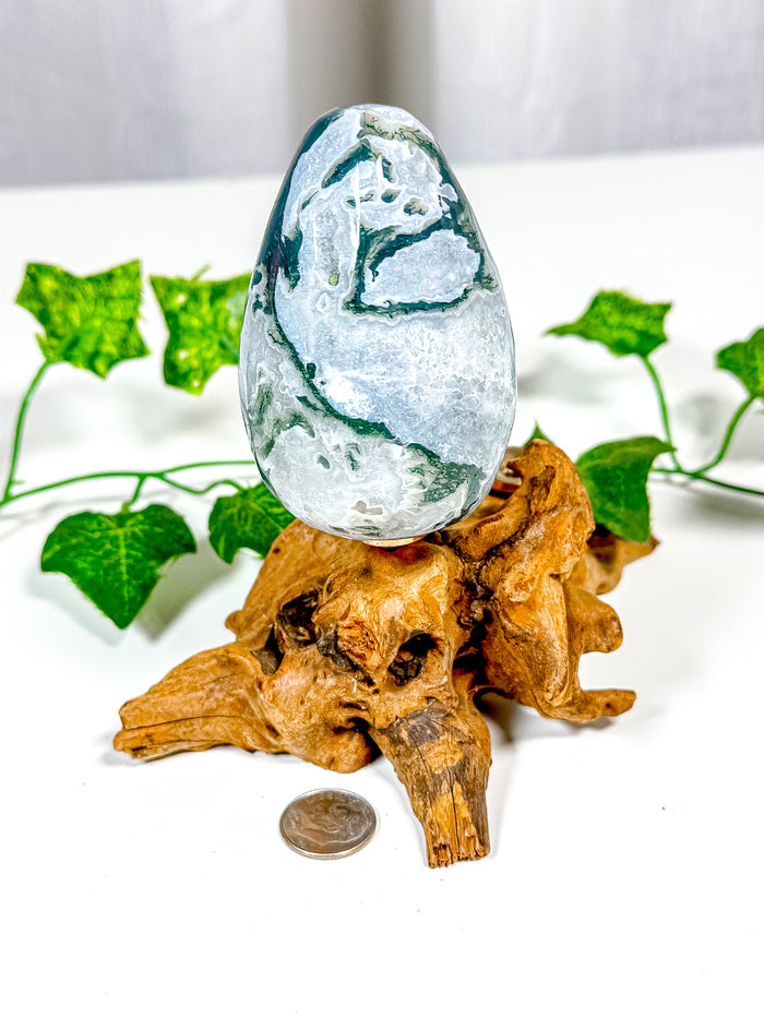 Moss Agate Egg (25A)