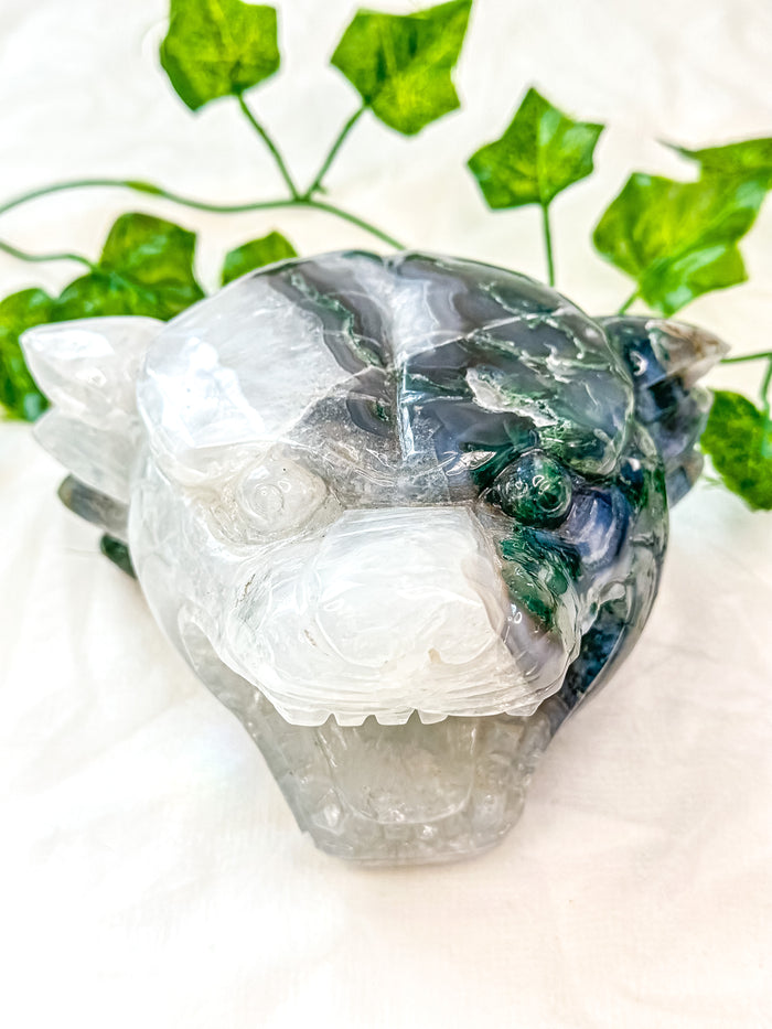 Moss Agate Statement Tiger Head #1