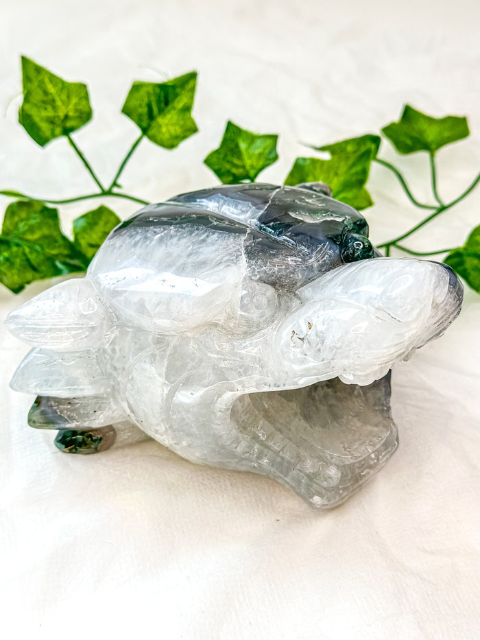 Moss Agate Statement Tiger Head #1