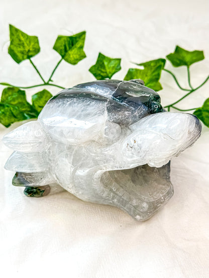 Moss Agate Statement Tiger Head #1