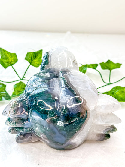 Moss Agate Statement Tiger Head #1
