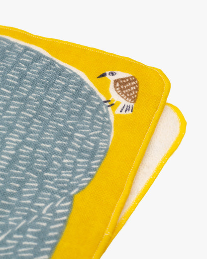 Musubi, Fuwa-Fuwa Towel, Kata Kata, Bear, Yellow 10" x 10"