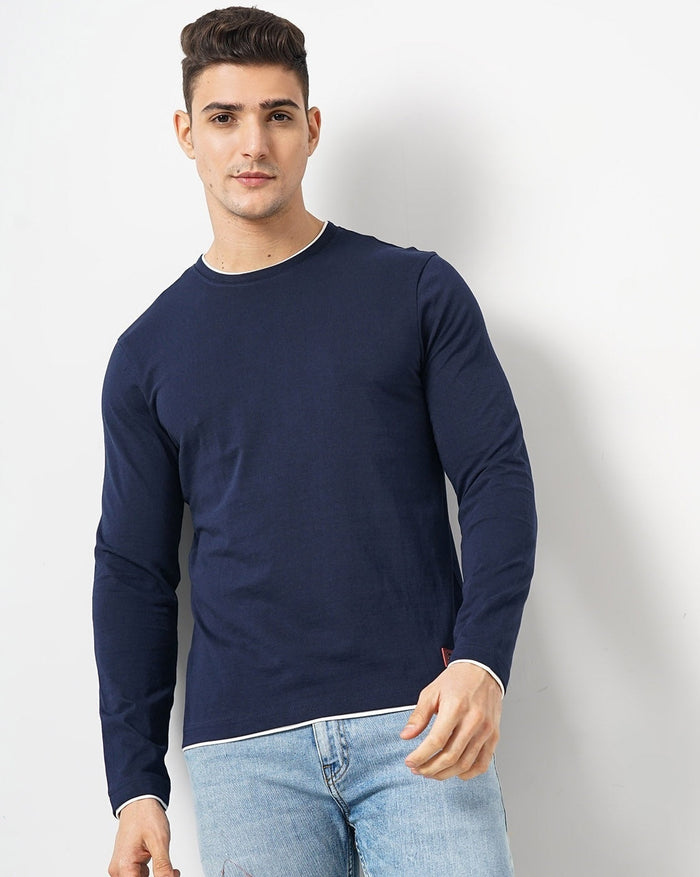 NAVY MEN SLIM FIT CREW NECK T-SHIRT
