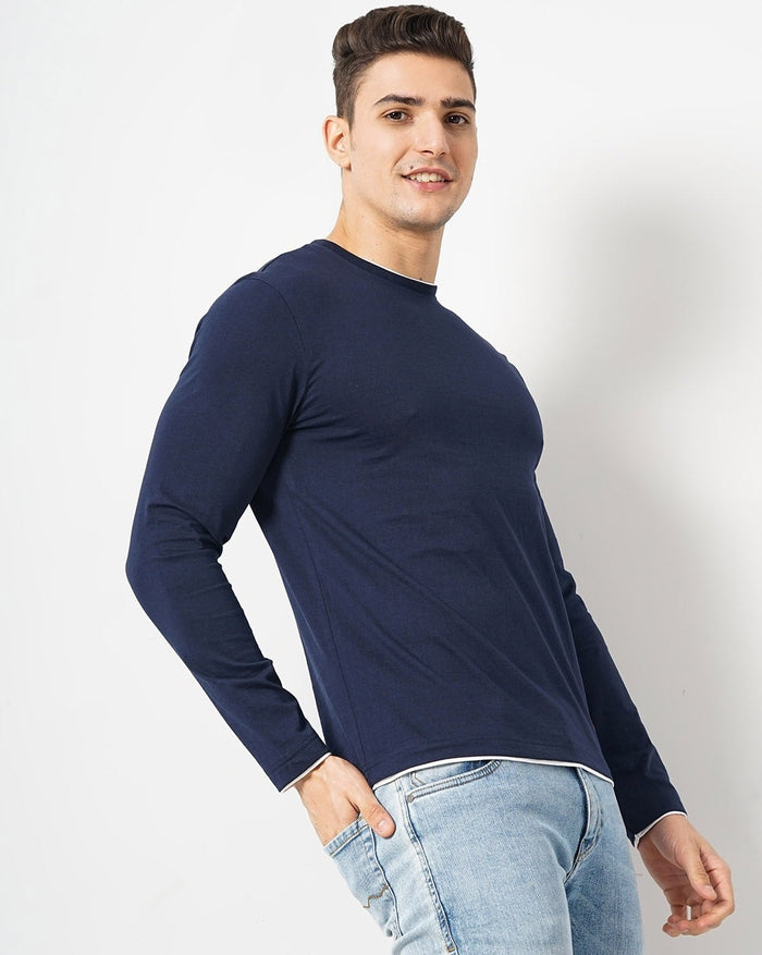 NAVY MEN SLIM FIT CREW NECK T-SHIRT