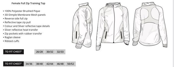 North Cestrian Female PE Full Zipper