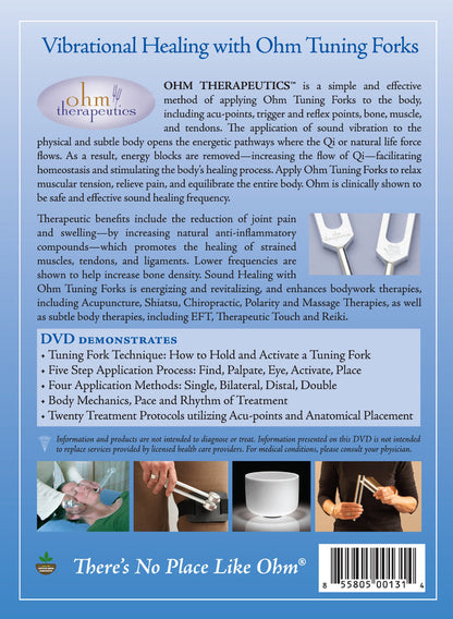 Ohm Therapeutics Vibrational Healing with Ohm Tuning Forks - Book & DVD - Gongs Unlimited
