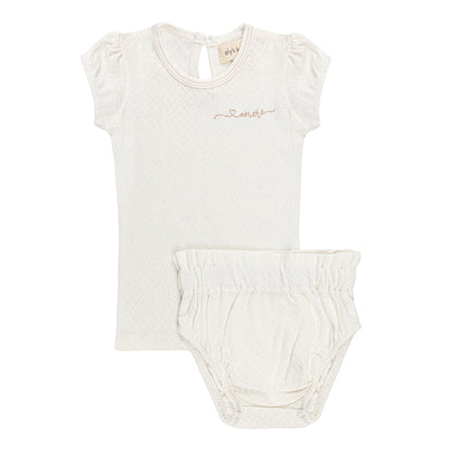 Organic Cotton Amore Pointelle Collection - Two Piece Set