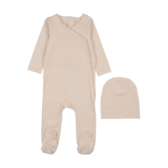 Pinstriped Wrap Footie Set