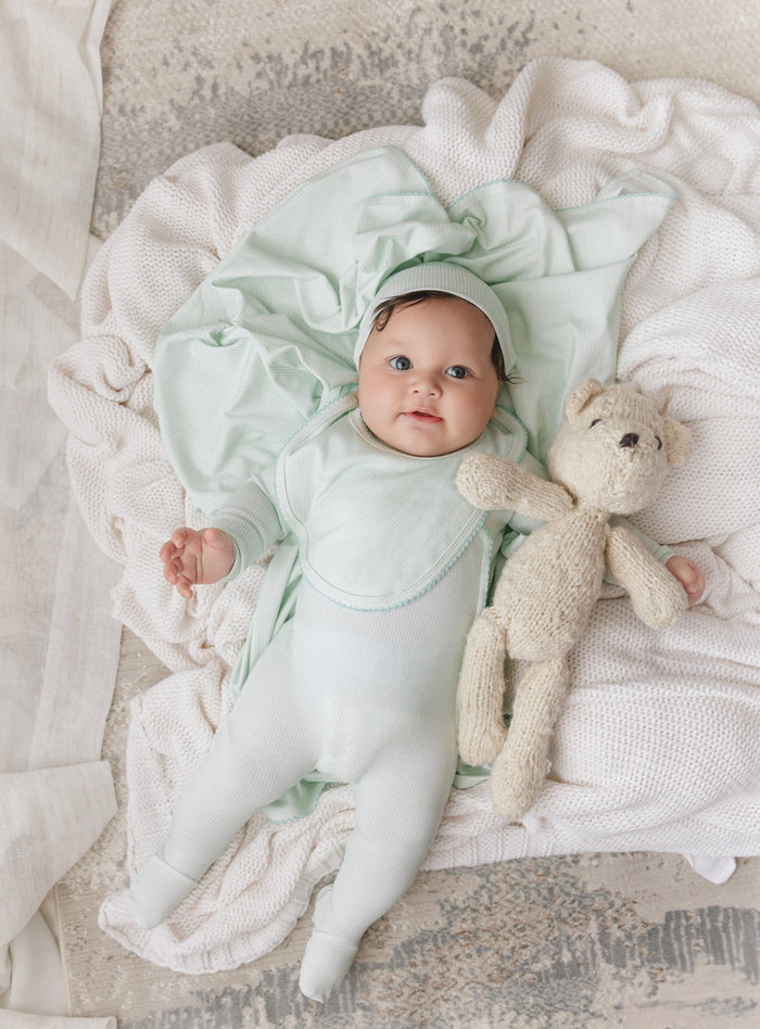 Pinstriped Wrap Layette Set