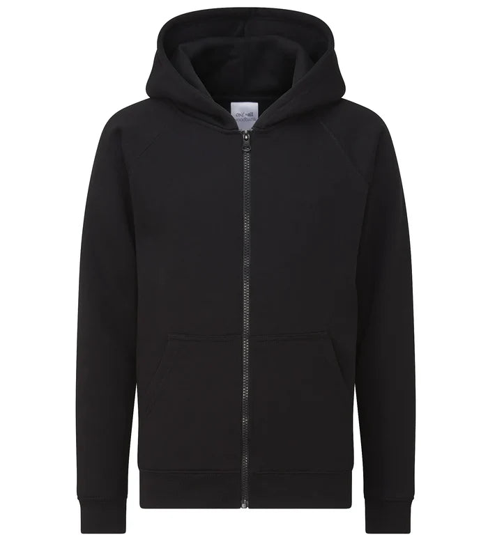 Plain Zipper Hooded Jacket