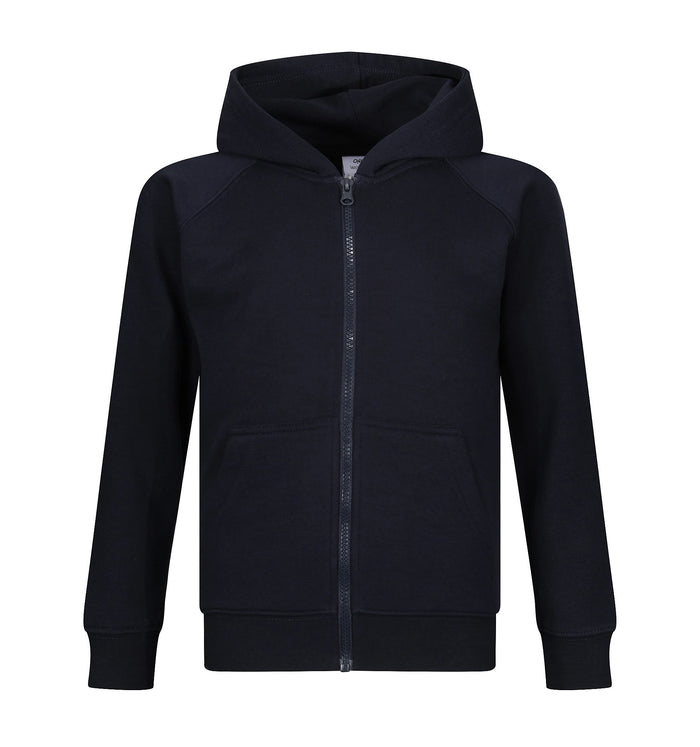 Plain Zipper Hooded Jacket