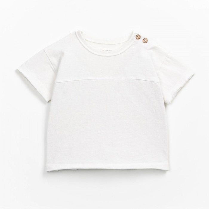 Play Up - Organic Short Sleeve Tee - White-Short Sleeves-6M-Posh Baby