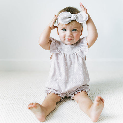 Pointelle Frilled Playsuit - Sprig