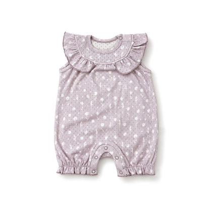 Pointelle Frilled Playsuit - Sprig