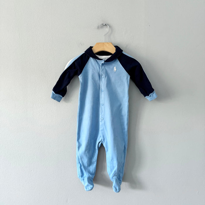 Polo Ralph Lauren / Blue x navy romper / 6M