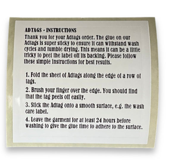 Printed Stick & Stay Name Labels