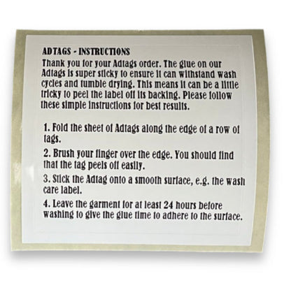 Printed Stick & Stay Name Labels