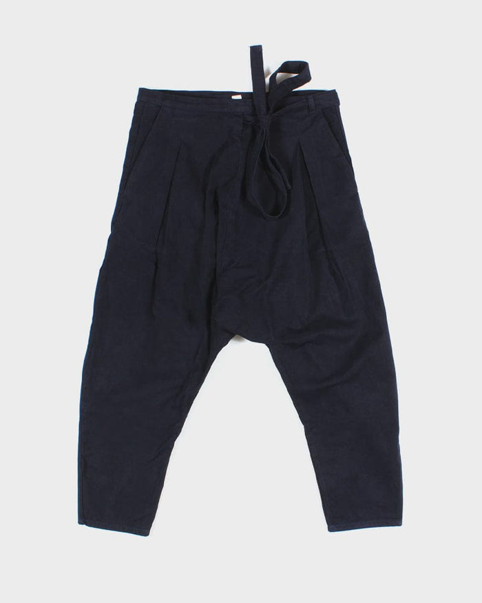 Navy Momohiki pants by Prospective Flow at Kiriko Made