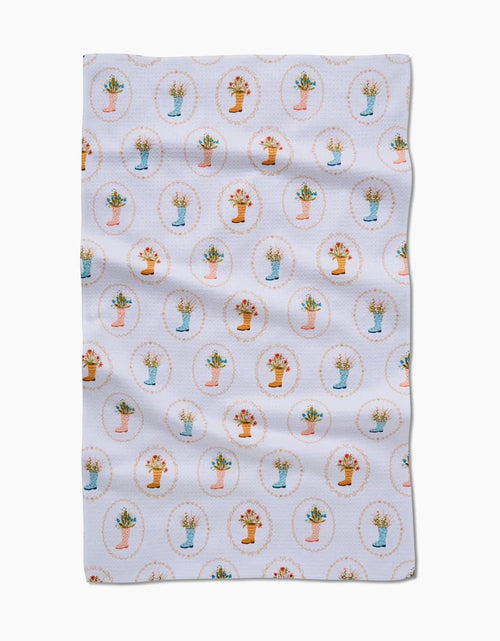 Rainboots in Bloom Kitchen Tea Towel