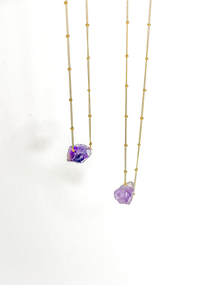 Raw Amethyst Necklace