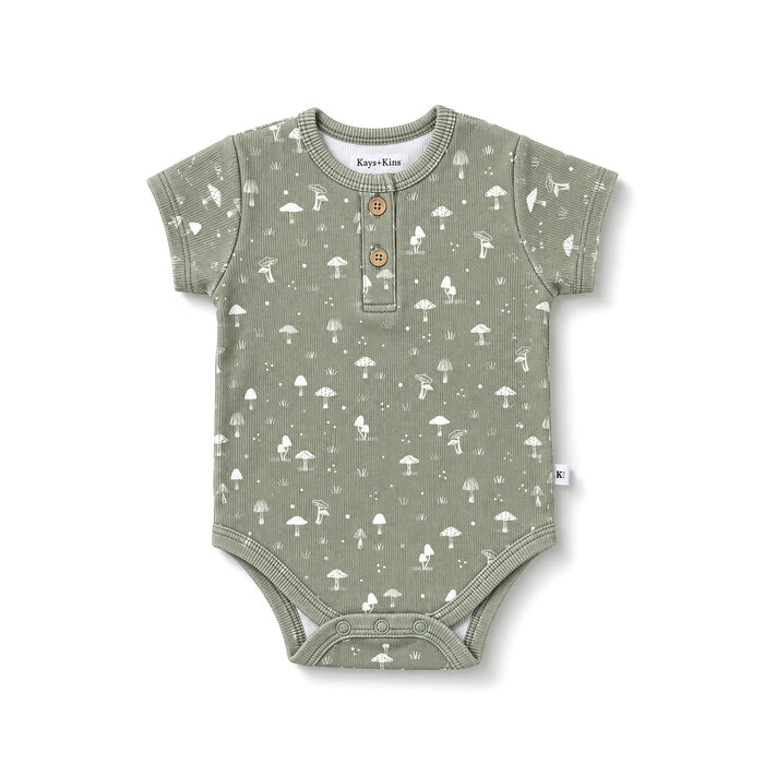 Ribbed Bodysuit - Mosswood