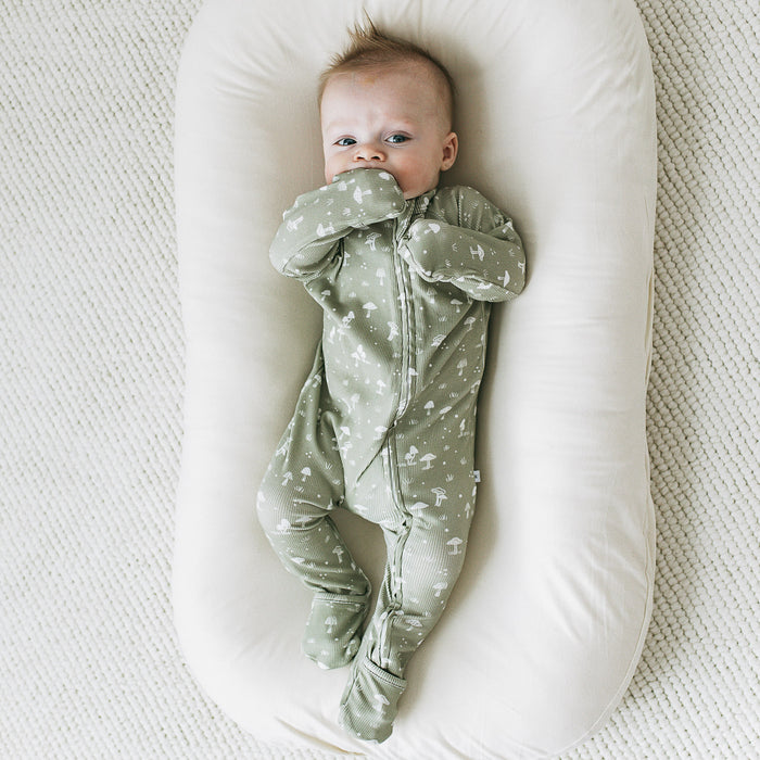 Ribbed Growsuit - Mosswood
