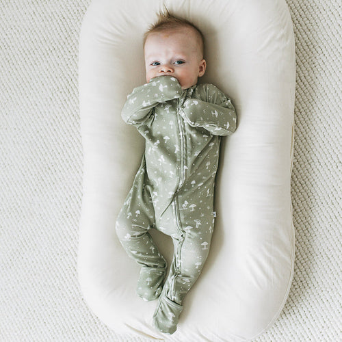 Ribbed Growsuit - Mosswood