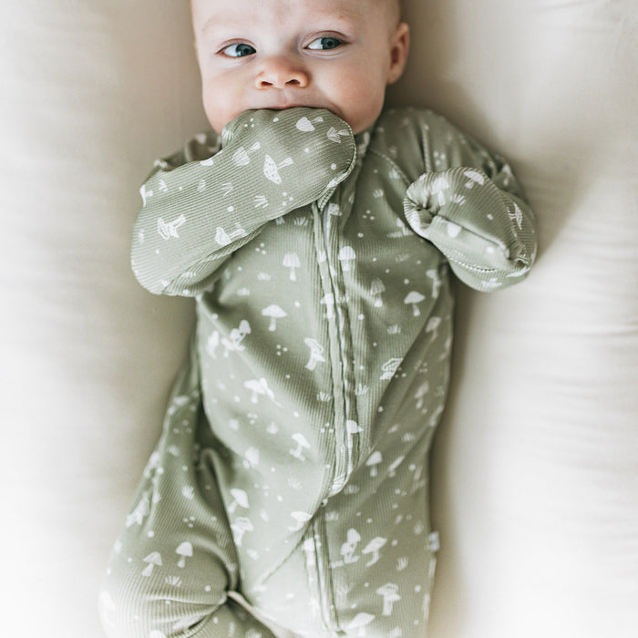 Ribbed Growsuit - Mosswood