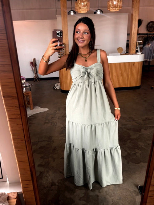 Sage Garden Party Dress
