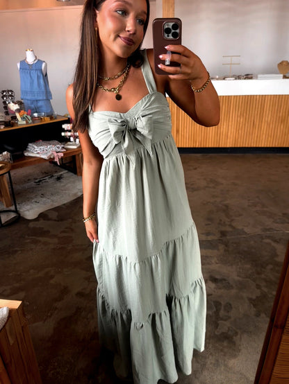 Sage Garden Party Dress