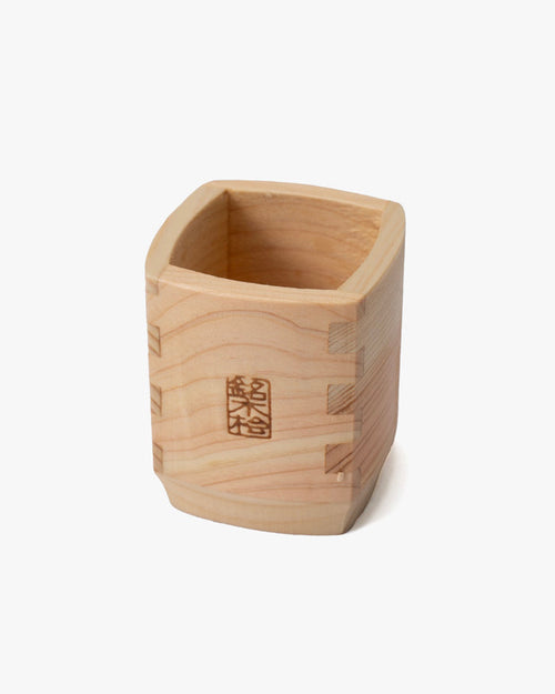 Sake Cup, Yamaichi, Hinoki Wood - Square