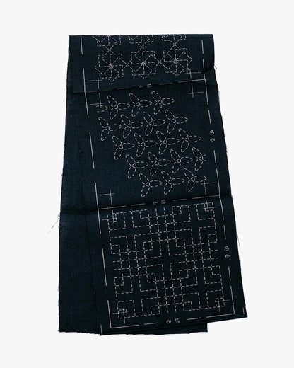 Sashiko Coaster Kit, Kofu Tsumugi, Navy