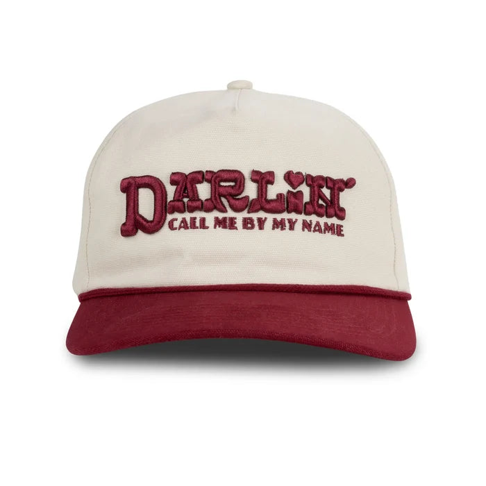 Sendero Provisions Co. Call Me Darlin' Snapback Hat in Cream/Maroon