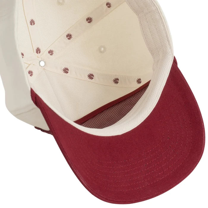 Sendero Provisions Co. Call Me Darlin' Snapback Hat in Cream/Maroon