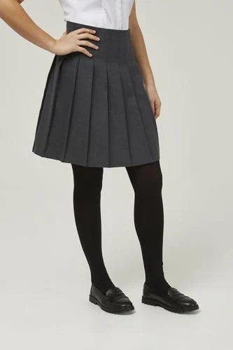 Senior Stitch Down Pleated Skirt (Grey)