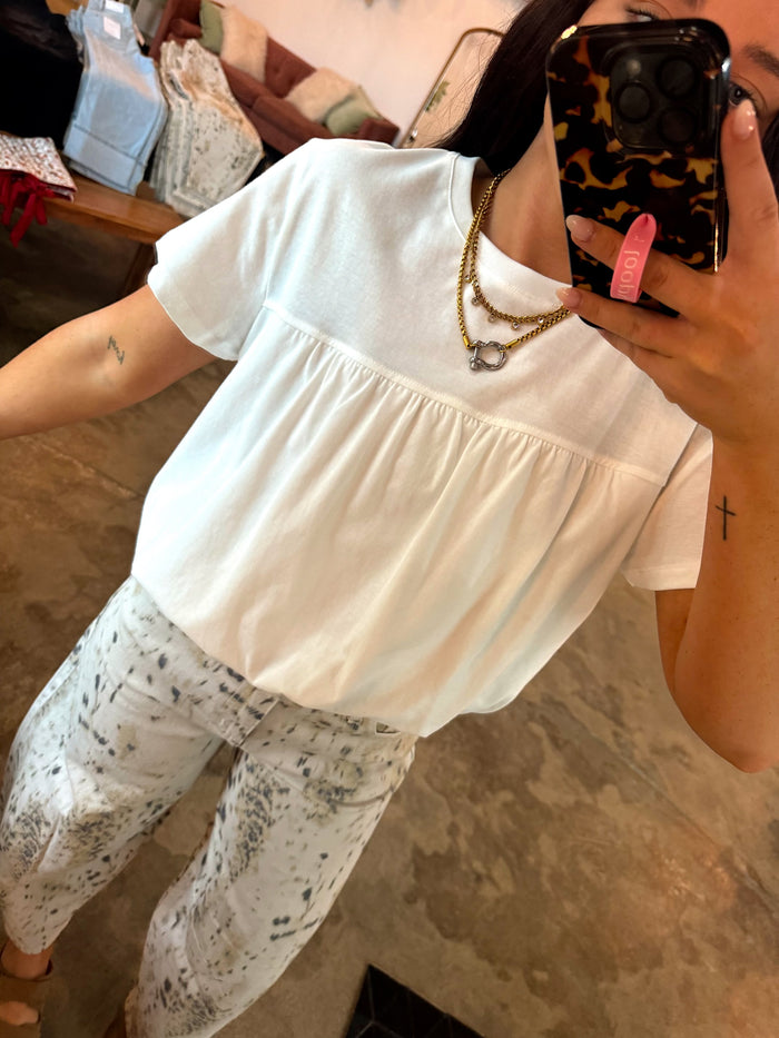 Simply Sweet Bubble Tee - White
