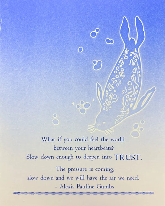 “Slow Down" Original Letterpress Print by Olive Roberts