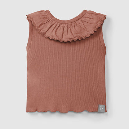Snug - Organic Ribbed Tank - Terracotta-Tank Tops-3-6M (3M)-Posh Baby