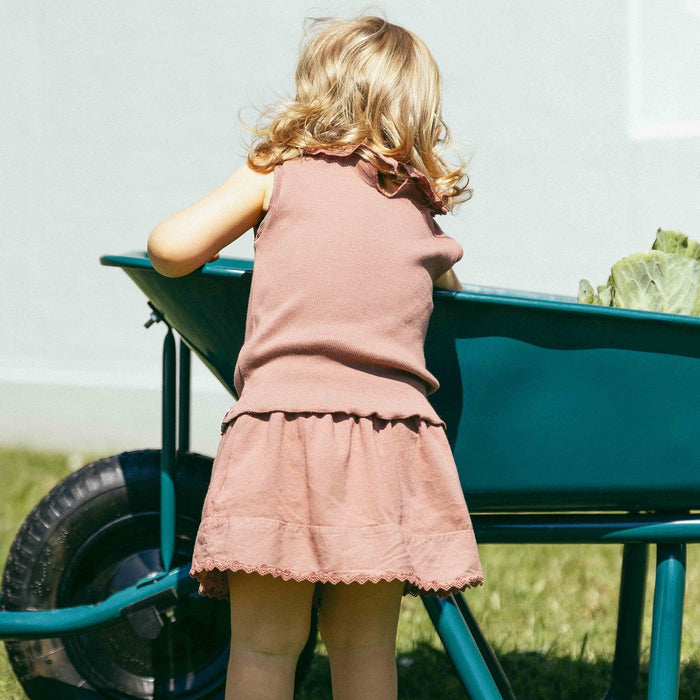 Snug - Organic Skort - Terracotta-Bottoms-3-6M (3M)-Posh Baby
