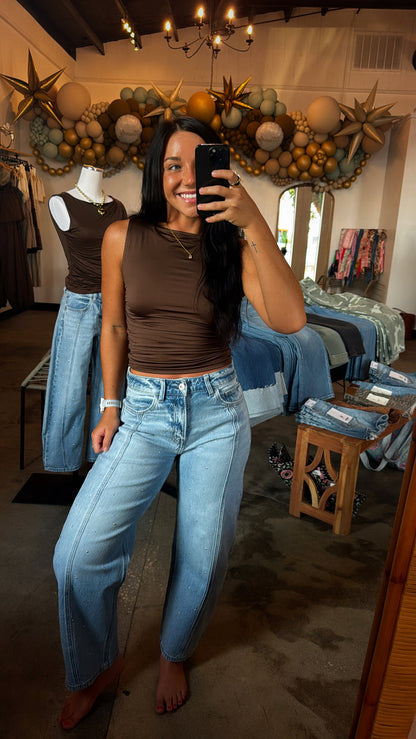 Soft Basic Tank- Mocha