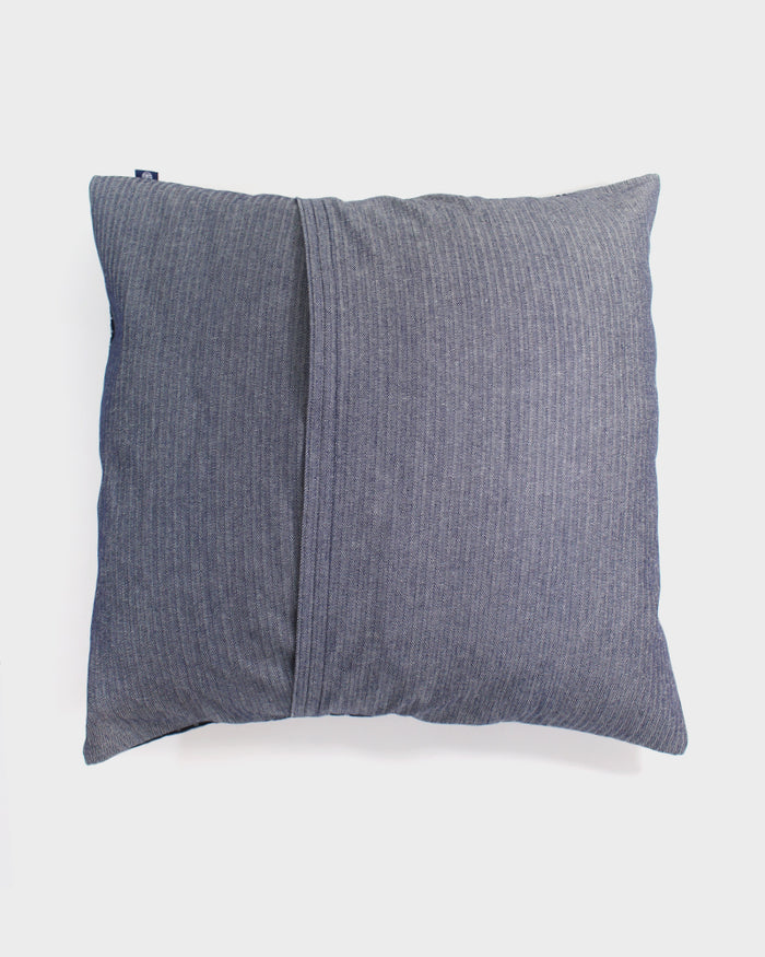 Split Pillow, Indigo, Red & White Dash