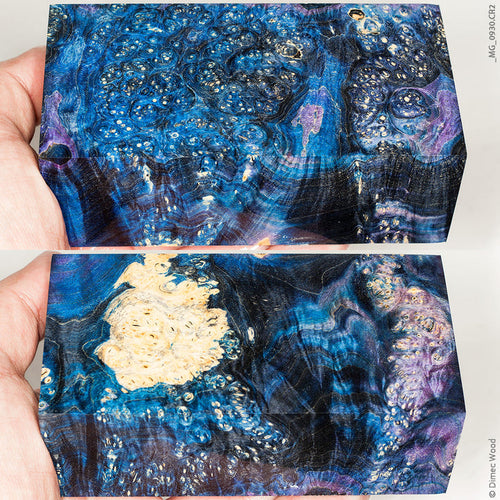 Stabilized wood box elder burl block