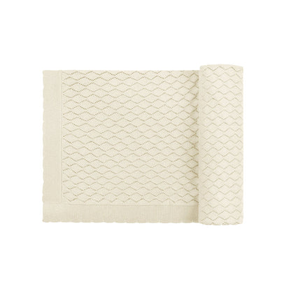 Stitch  Collection -  Diamond Pointelle Knit Blanket