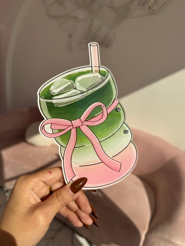 Strawberry matcha lash title🍵