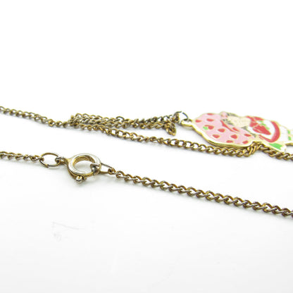 Strawberry Shortcake pendant necklace on chain