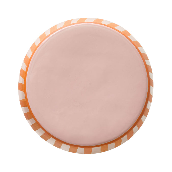 Stripe Stool Orange/Pink