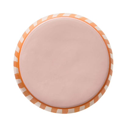 Stripe Stool Orange/Pink