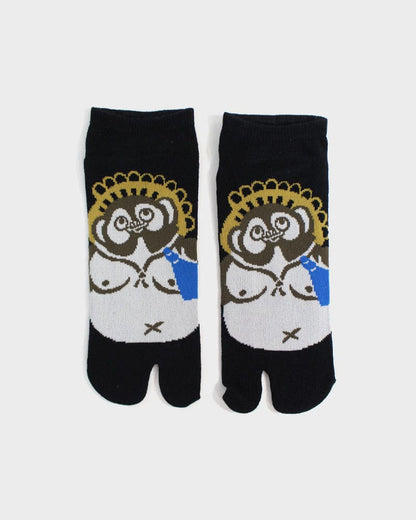 Tabi Socks, Ankle, Sake & Tanuki - M/L