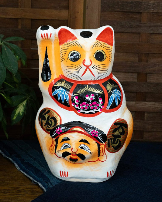Takasaki Daruma, Maneki Neko, White, Large
