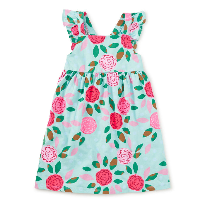 Tea - Ruffle Strap Dress - Carnations-Dresses-3-6M-Posh Baby
